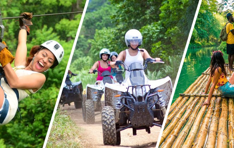 Ocho Rios Triple Adventure Combo: ATV, Zipline & Rafting with Lunch